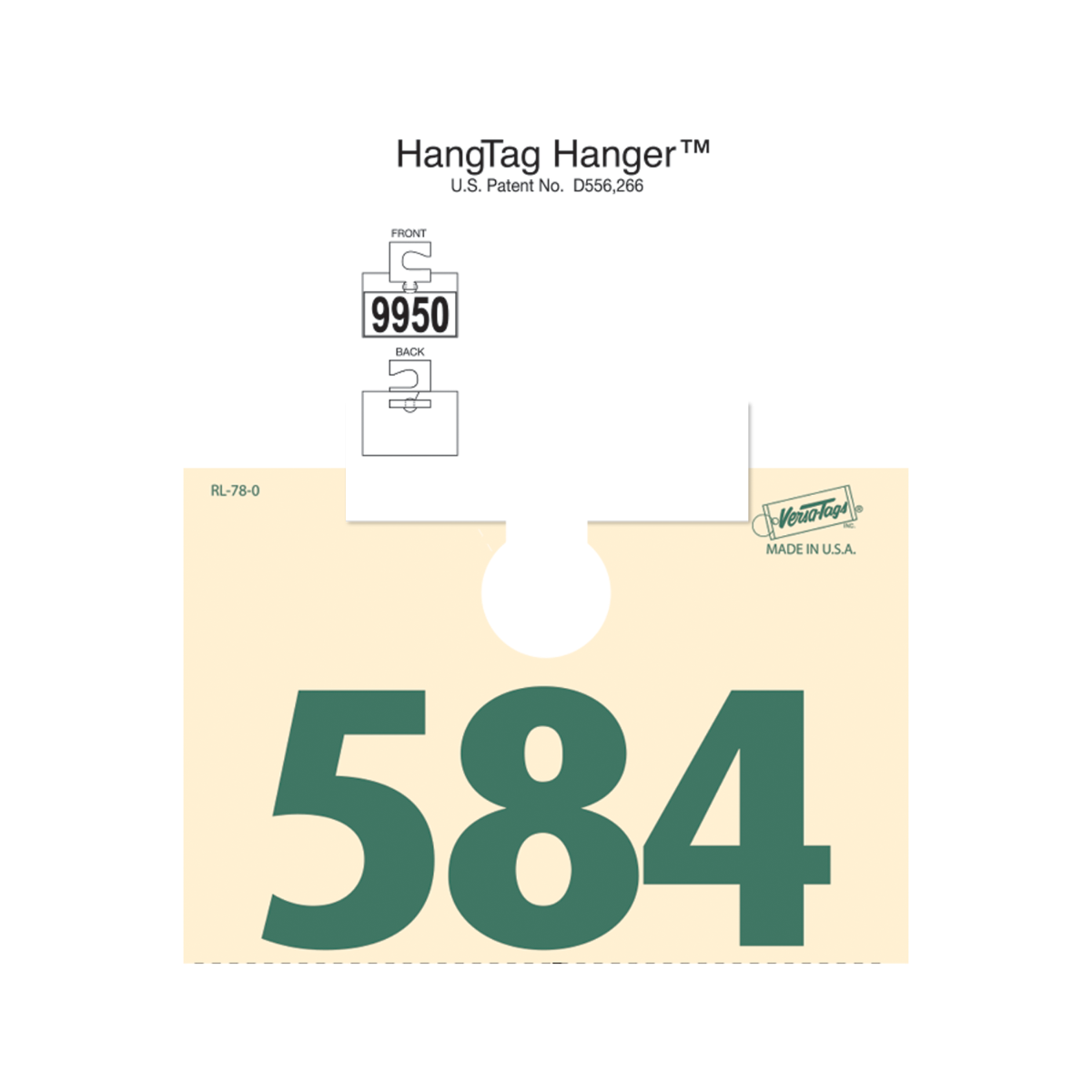 Card Stock HangTag Hanger Patented Adapter