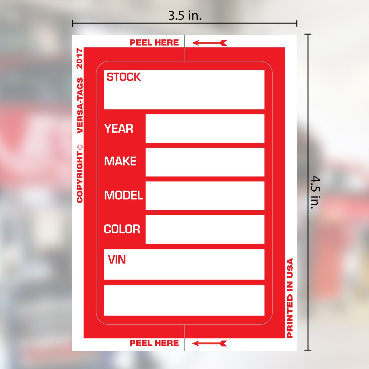 LARGE KLEER-BAK Stock Stickers