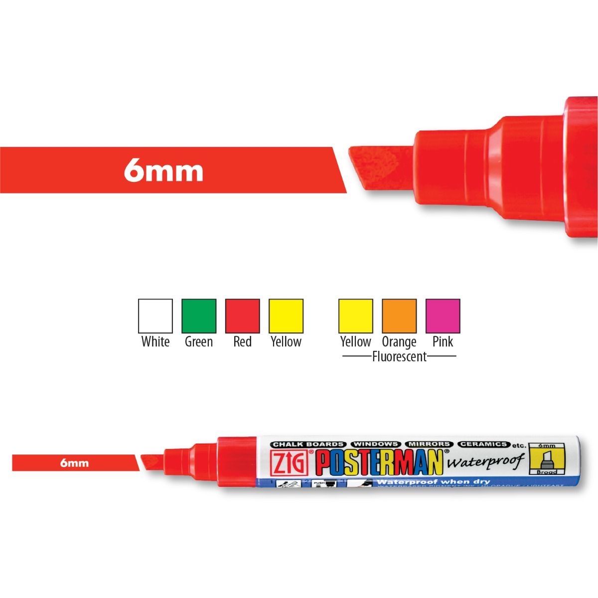 Marcadores de pintura de 6 mm