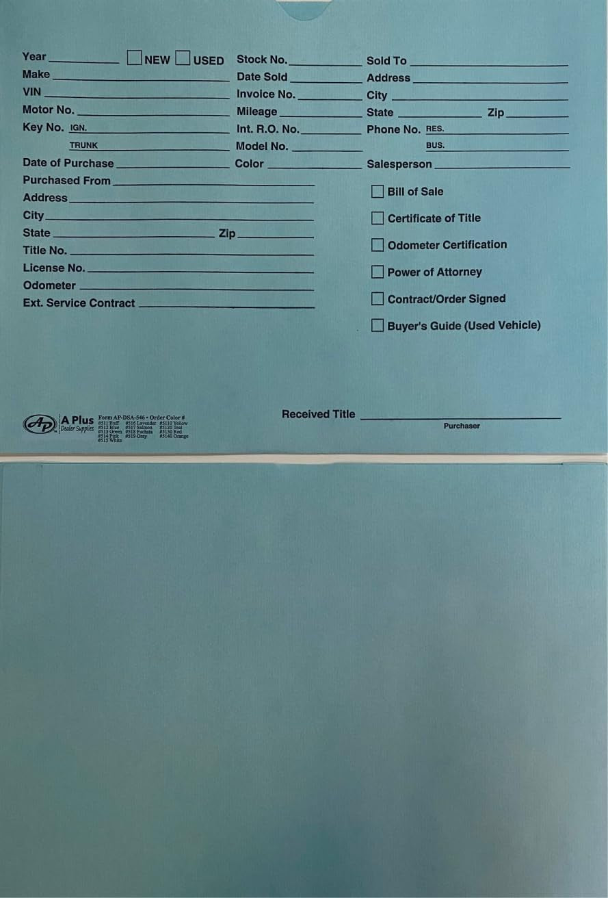 Vehicle Dealer Jackets for New or Used Car Sales DSA-546 Blue, 100 Quantity (P5)