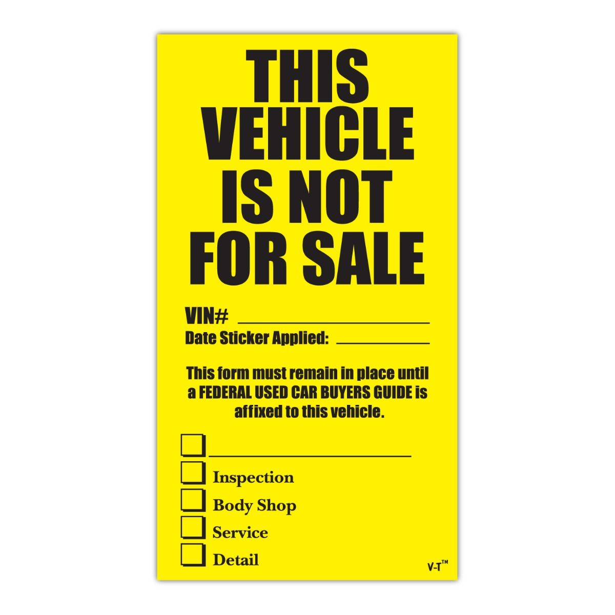 Large Not For Sale Stickers