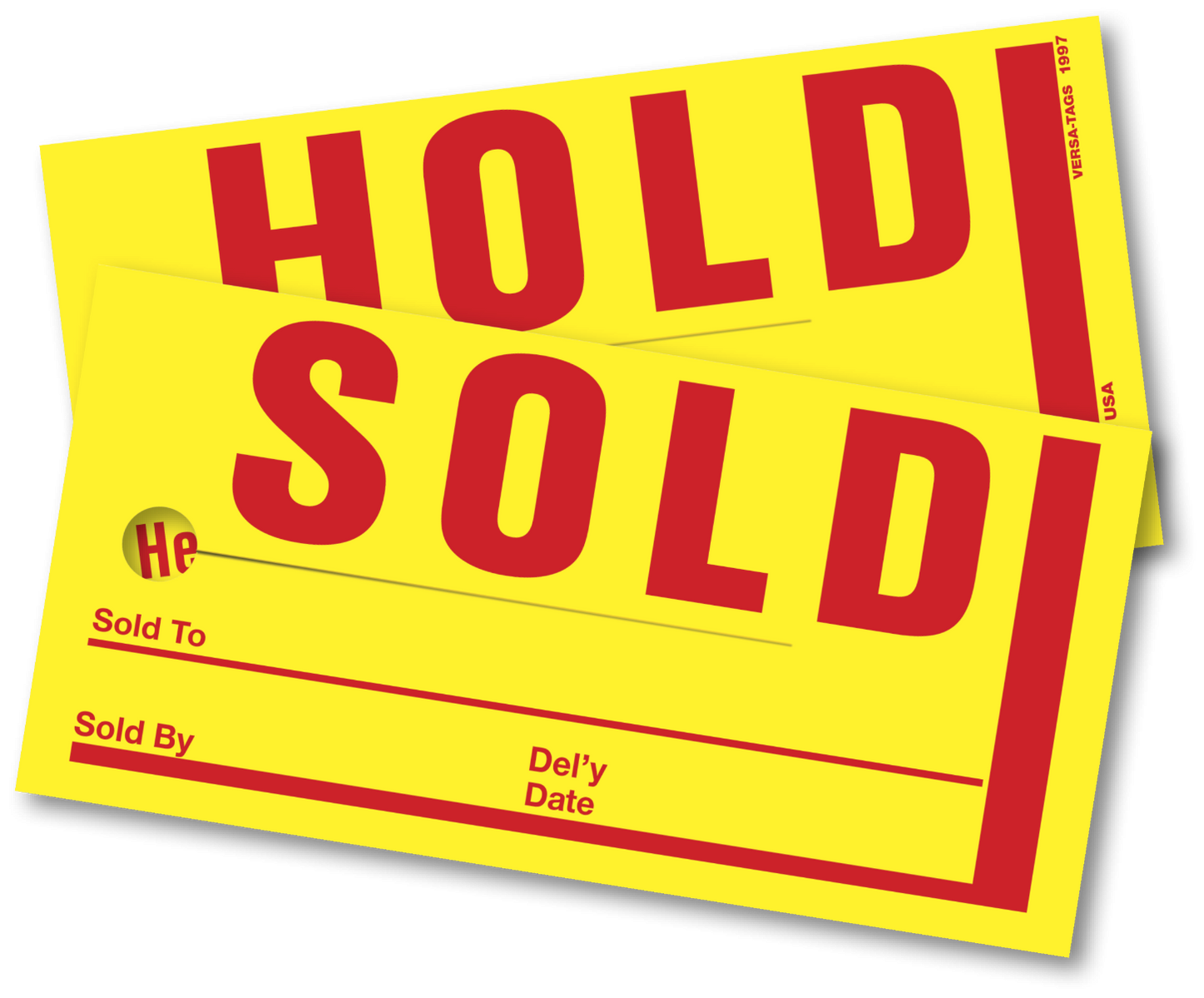 Jumbo Sold/Hold Tags
