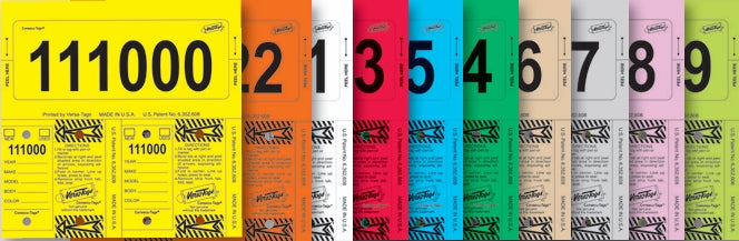 V-T Solid Color Consecu-Tags