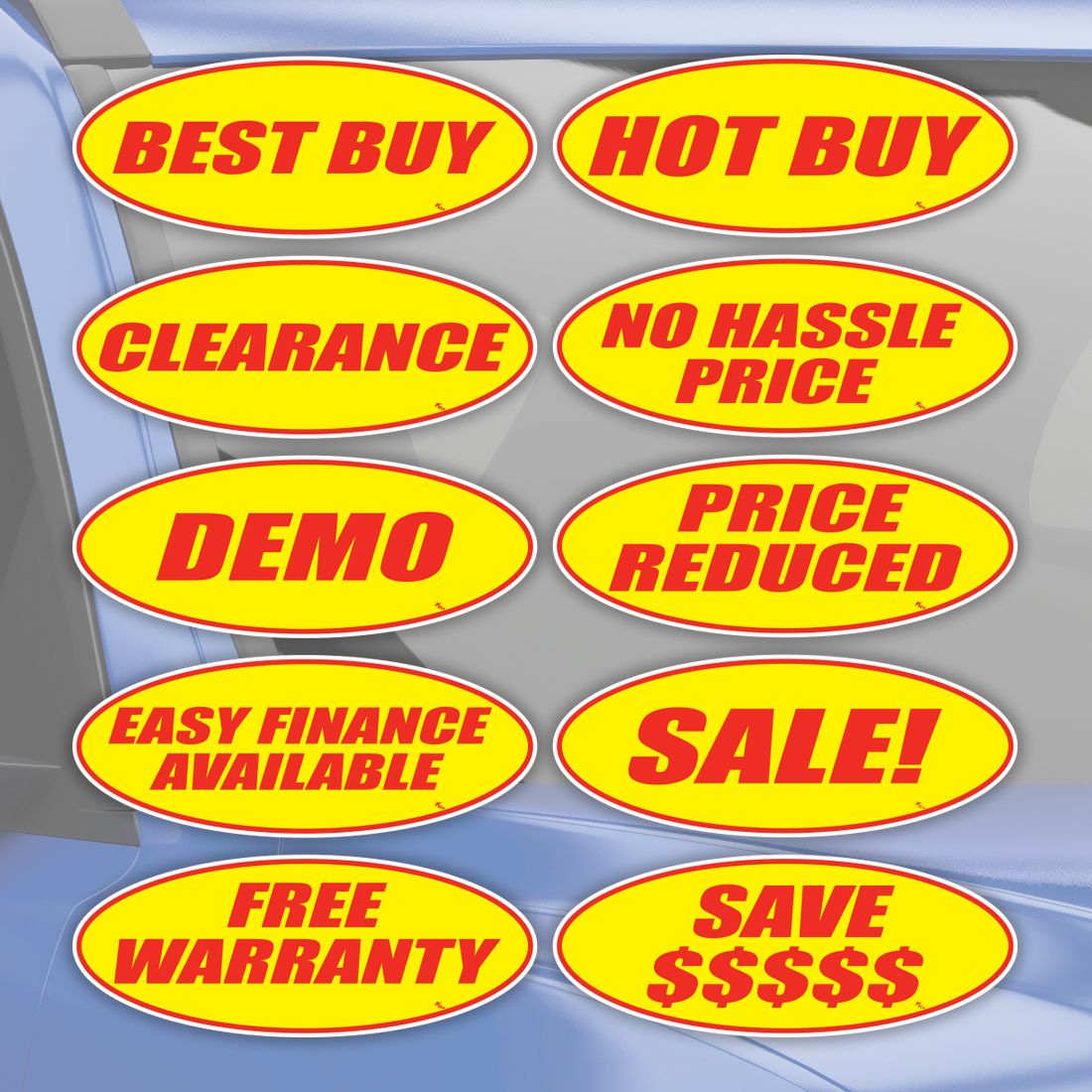 Vinyl Highlights Oval Slogans