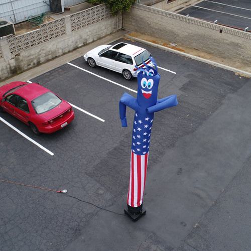 American Flag USA Inflatable Tube Man 20ft | Air Powered Wind Dancer