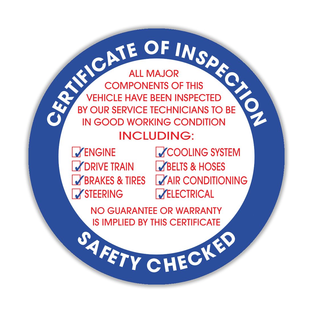 Face Adhesive Inspection Stickers