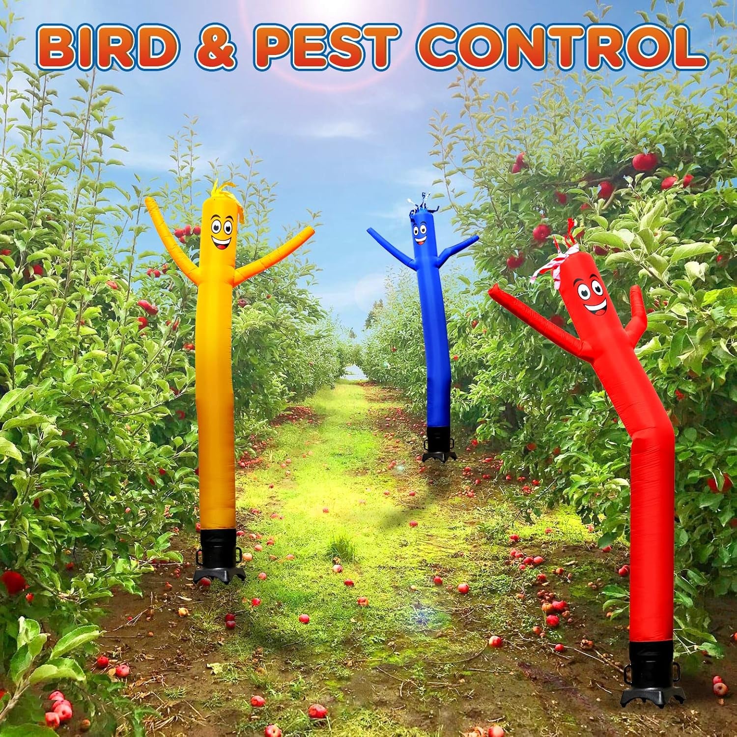 Inflatable Tube Man Set - 10 Feet Tall Wacky Inflatable Tube Guy with 1/2 HP Blower - Yellow