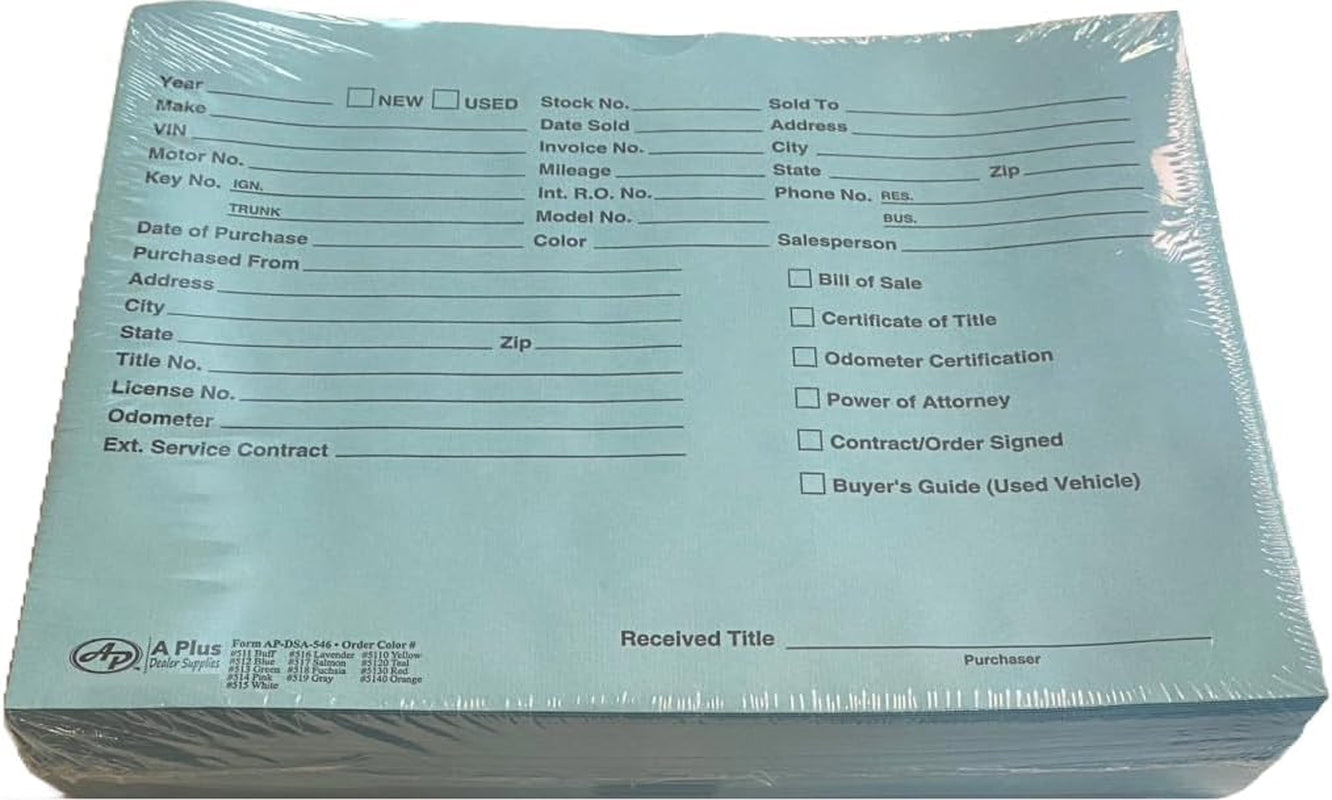 Vehicle Dealer Jackets for New or Used Car Sales DSA-546 Blue, 100 Quantity (P5)