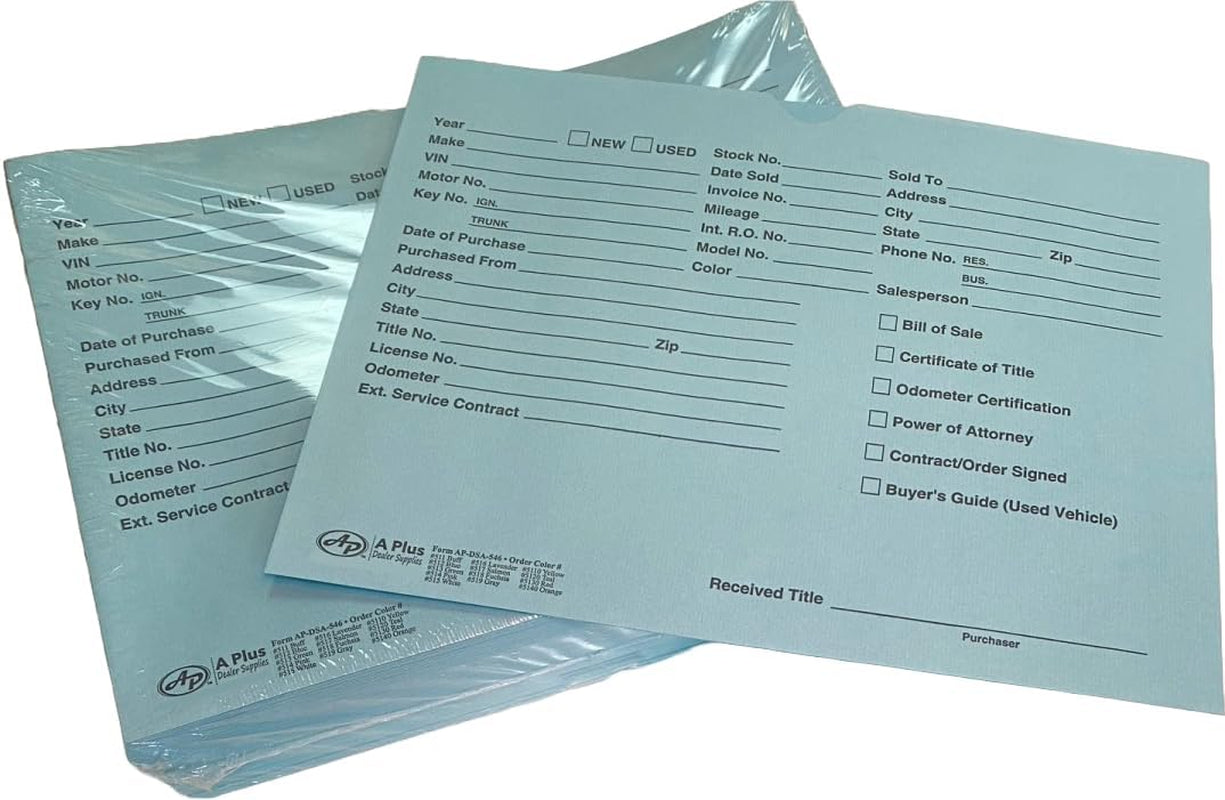 Vehicle Dealer Jackets for New or Used Car Sales DSA-546 Blue, 100 Quantity (P5)