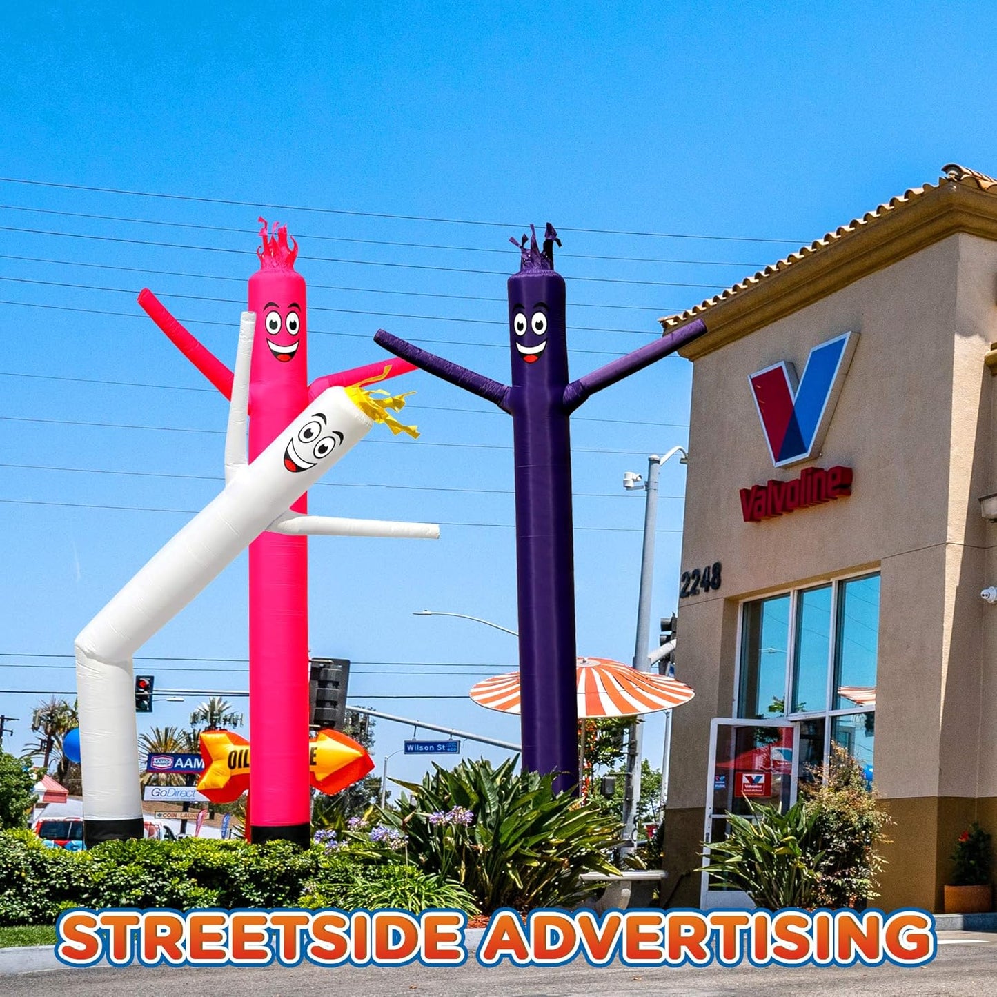 Inflatable Tube Man Set - 10 Feet Tall Wacky Inflatable Tube Guy with 1/2 HP Blower - Yellow