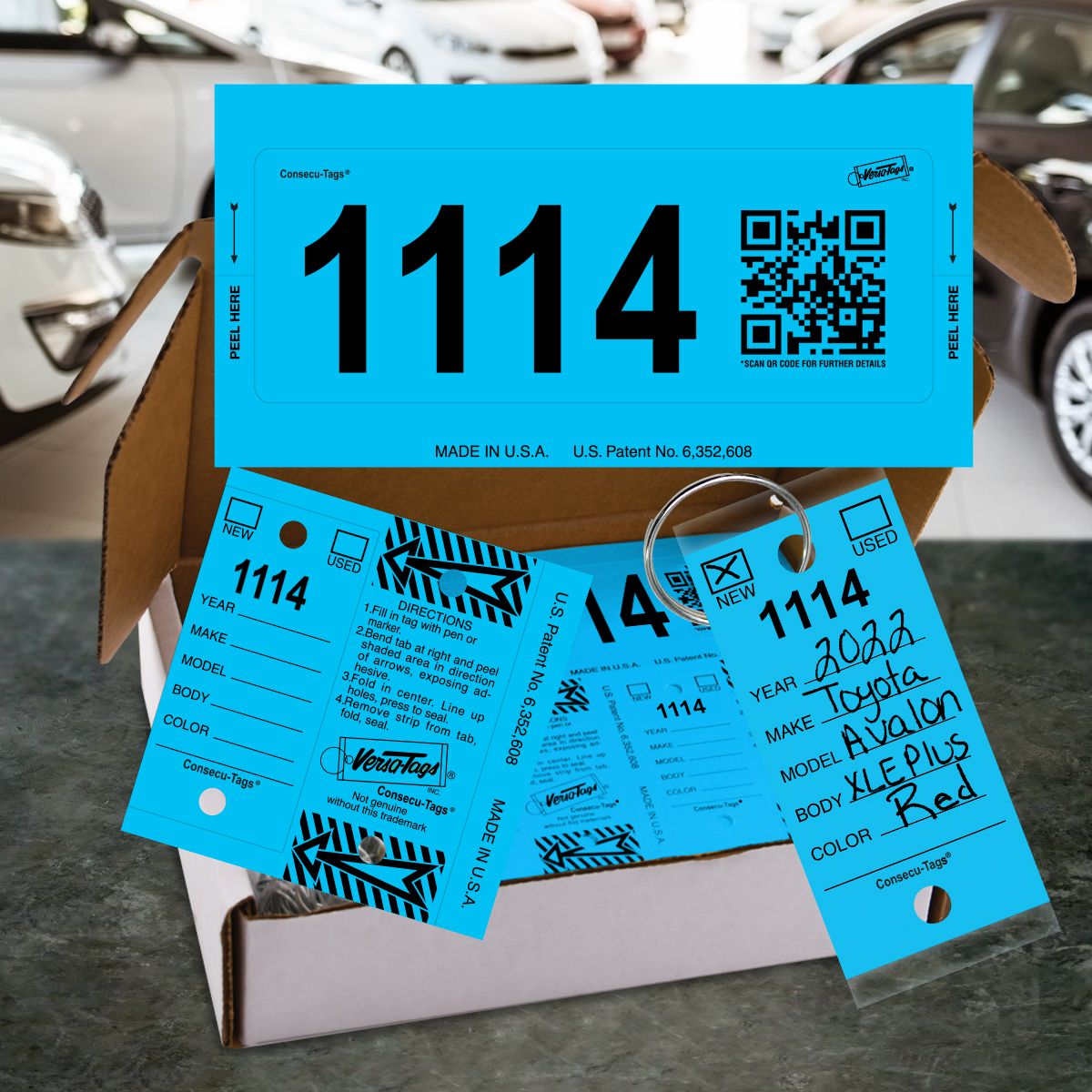 V-T Solid Color Consecu-Tags