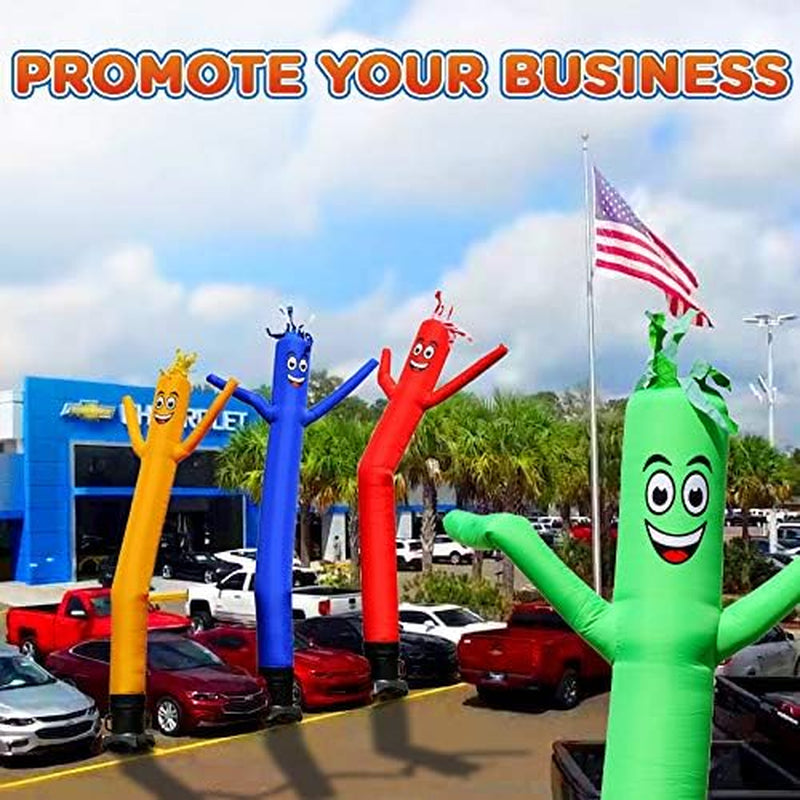 Inflatable Tube Man Set - 10 Feet Tall Wacky Inflatable Tube Guy with 1/2 HP Blower - Yellow