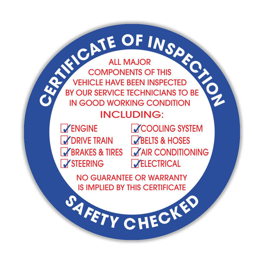 Face Adhesive Inspection Stickers