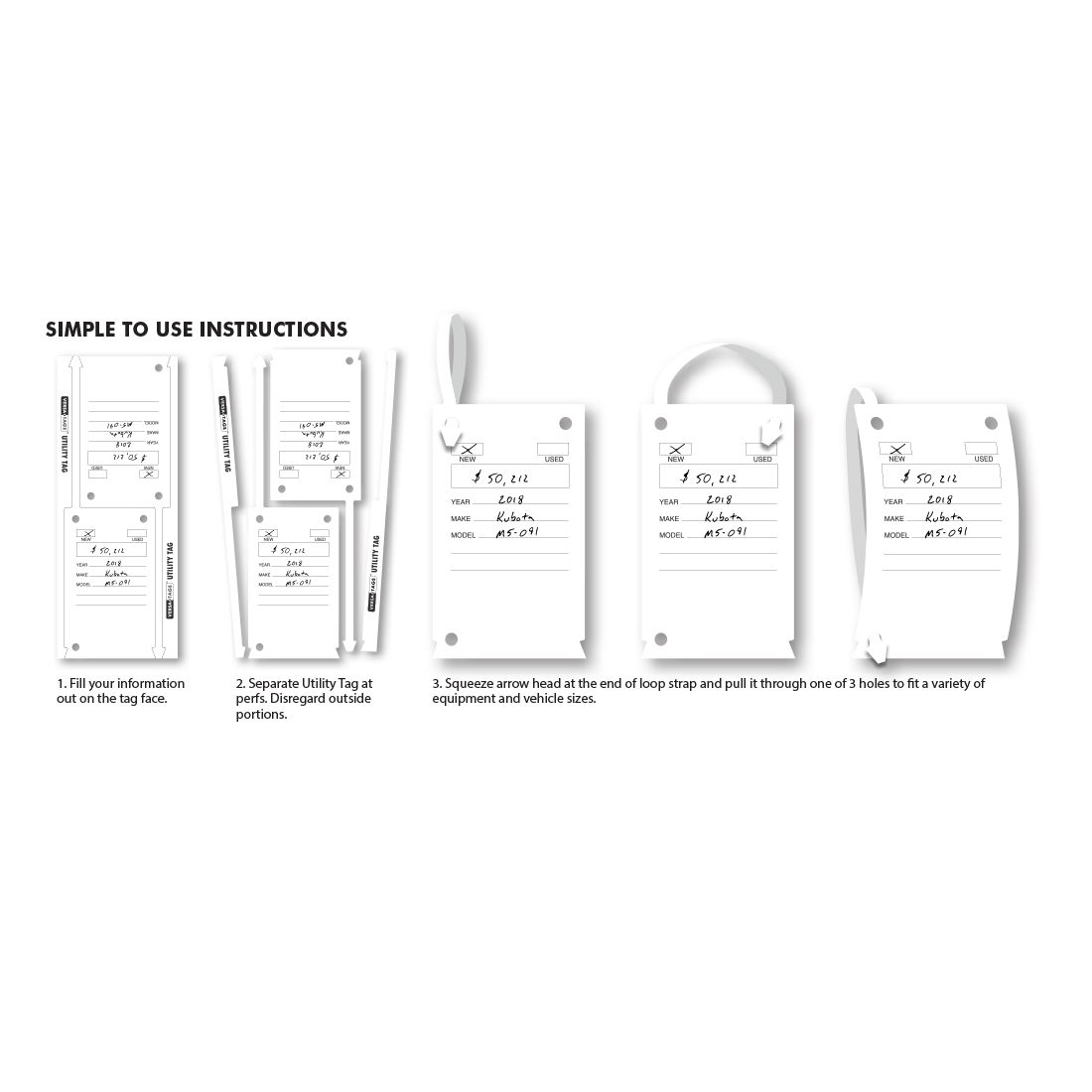 V-T Utility Tags - Stock Imprint
